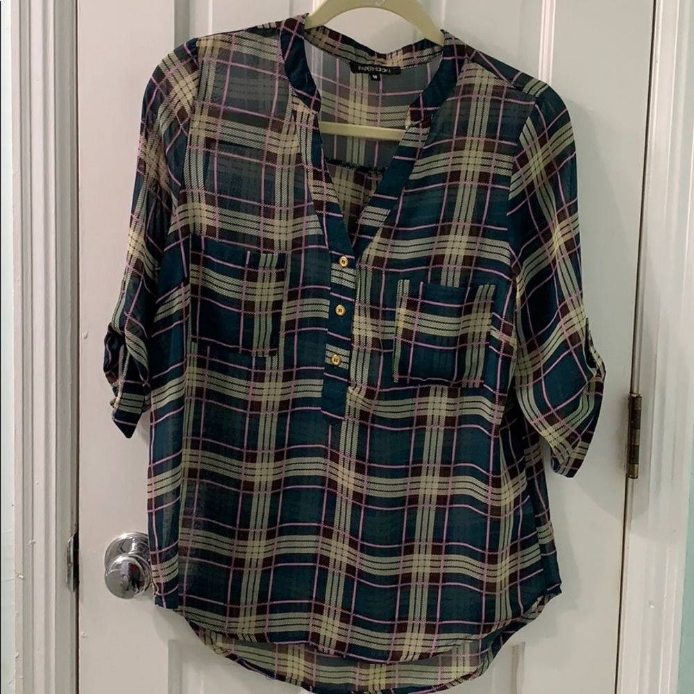 Beautiful flannel print sheet blouse